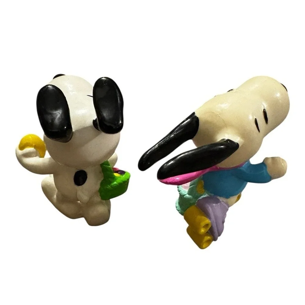 Vintage Peanuts Snoopy Easter‎ Figurines Lot UFS Easter Beagle